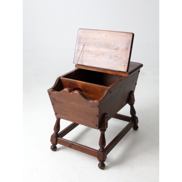 Mid-Century Colonial Revival Magazine Rack End Table For Sale - Image 11 of 18