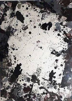 1971 "Metal Line" Abstract Lithograph by Sam Francis American
