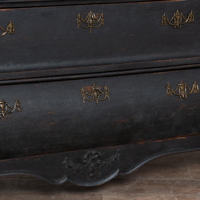 Black Early 20th Century Swedish Oak Vitrine Display Cabinet Bookcase For Sale - Image 8 of 12