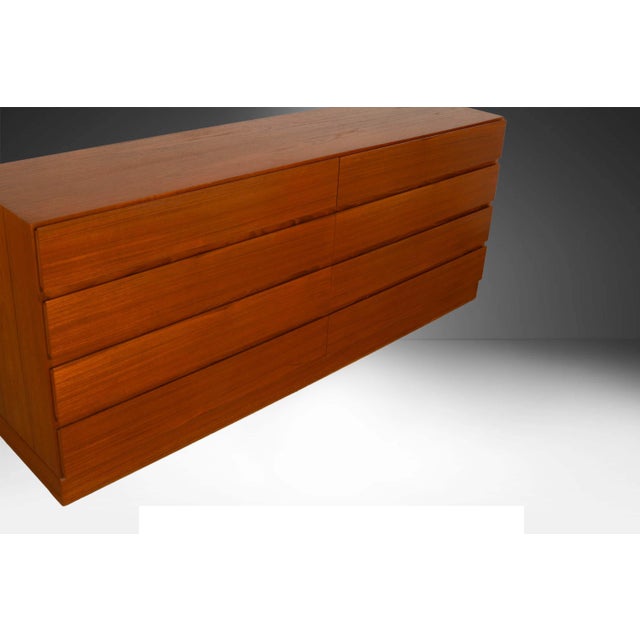 Mid-Century Modern 1960s Danish Modern Long Teak Dresser by Vinde Mobelfabrik For Sale - Image 3 of 11