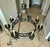 Spanish Revival 1960s Large Spanish Revival Metal Forged Black Chandelier For Sale - Image 3 of 17