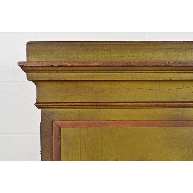 Berkey & Gay Antique Venetian Hand Painted Bookcase or Bar Cabinet, Circa 1920s For Sale In South Bend - Image 6 of 12