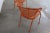 Pair of Mid-Century Modern Atomic Orange Salterini Style Outdoor Metal Curved Back Chairs Set B For Sale - Image 10 of 13