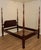 High Quality American Made Carved Solid Mahogany Queen Size Bed Frame by Link Taylor (Not Labeled) No Cross Slot Supports