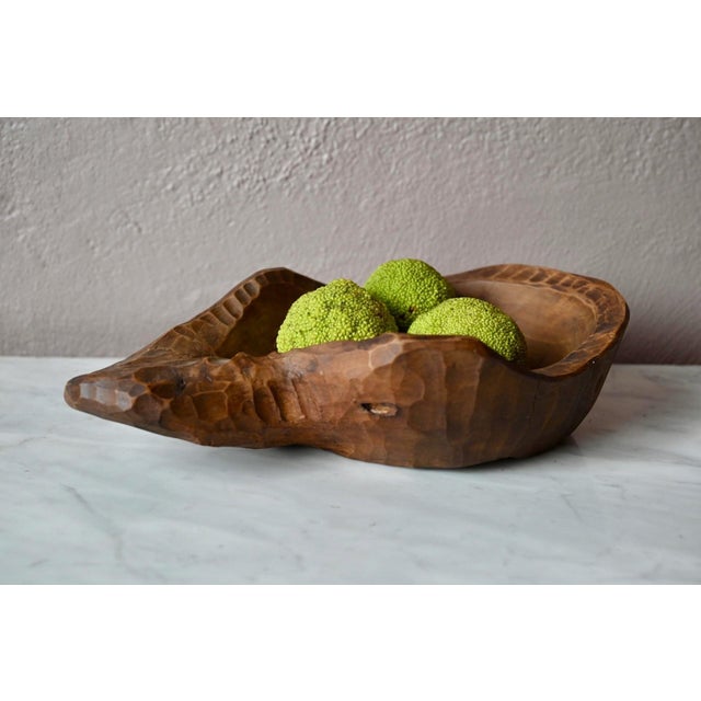 Folk Wood Carved Fruit Bowl, Provence, 1960s For Sale - Image 3 of 11