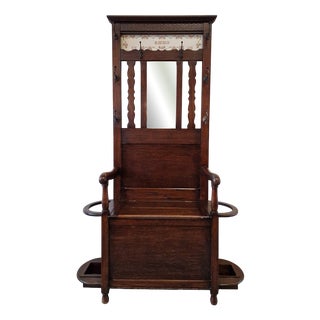 Hallway Coat Rack in Oak, France, 1930s For Sale