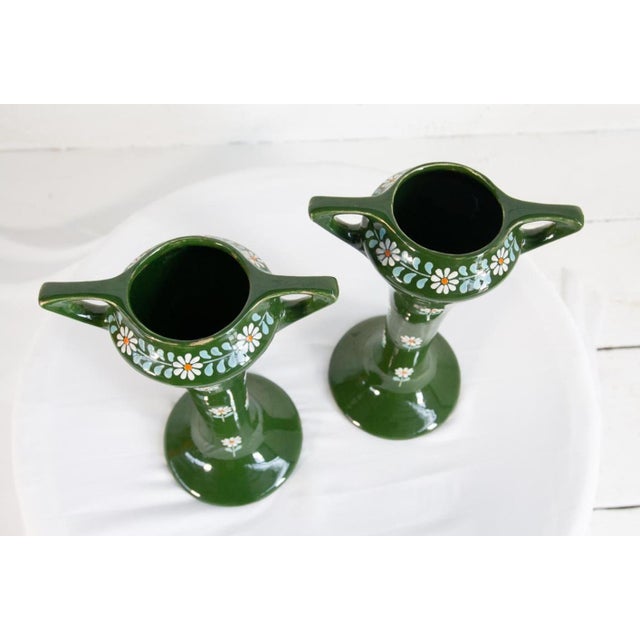 Art Nouveau Ceramic Vases, 1890s, Set of 2 For Sale - Image 4 of 14