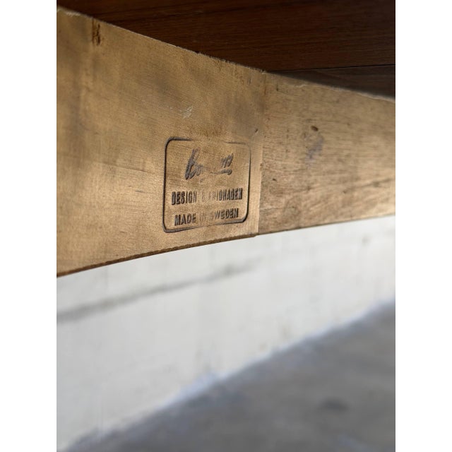 1960s Bertil Fridhagen for Bodafors Extendable Dining Table With Two Leaves Rosewood Swedish Mid-Century Modern 1960s For Sale - Image 5 of 15