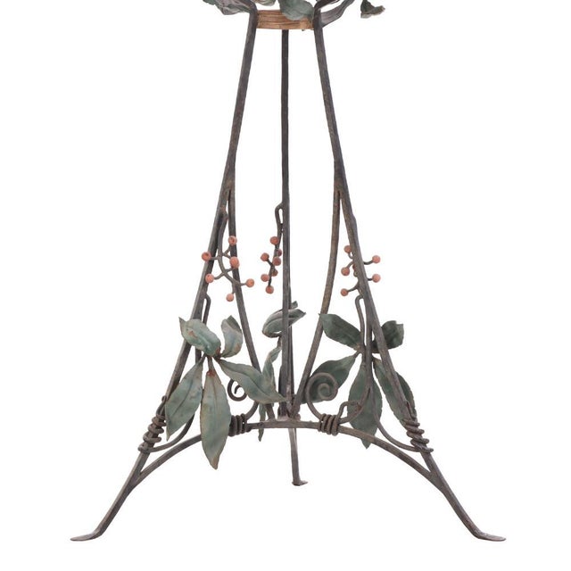 1950s 1950s Art Nouveau Style Iron Plant Stand For Sale - Image 5 of 5