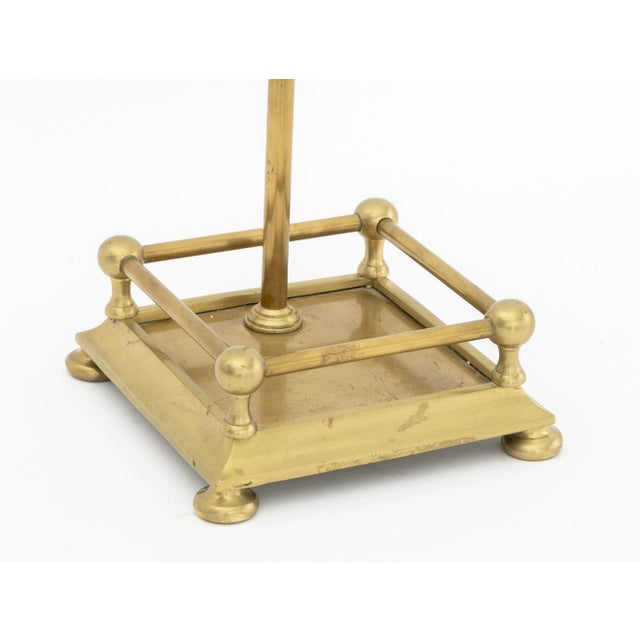 Mid 20th Century Neoclassical Style Brass Fireplace Tool Set, 5 Pcs. For Sale - Image 5 of 16