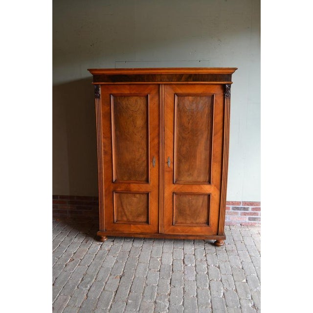 Antique Mahogany and Walnut Cabinet For Sale - Image 10 of 10