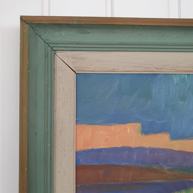 1947 Mid-Century Swedish Modernist Oil Painting by Waldemar Berg For Sale - Image 11 of 18
