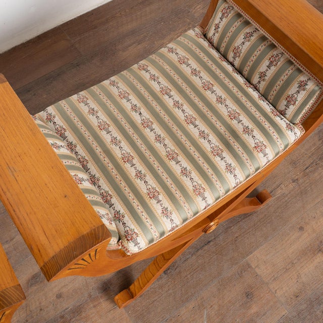 20th Century Neoclassical Style Pair of Danish Stools For Sale - Image 6 of 15