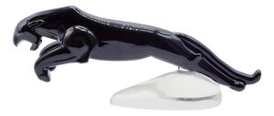 Large Art Deco Sculpture of a Panther in Murano Glass, 1940s