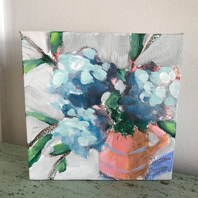 Alice Houston Miles Hydrangeas Acrylic On Canvas Painting Chairish
