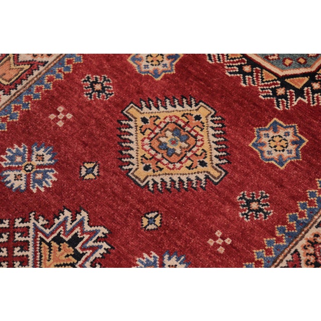 Tribal Super Kazak Red/Beige Wool Runner Rug- 2'9'' X 7'10'' For Sale - Image 4 of 10