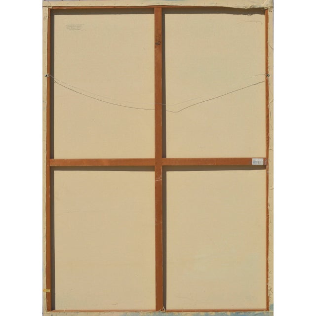 Erle Loran 1970s "Salt Pond" Abstract Landscape Acrylic Painting For Sale - Image 4 of 4