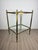 Gold Mid-Century French Hollywood Regency Brass and Glass Side Table in the style of Maison Jansen, 1960s For Sale - Image 8 of 9