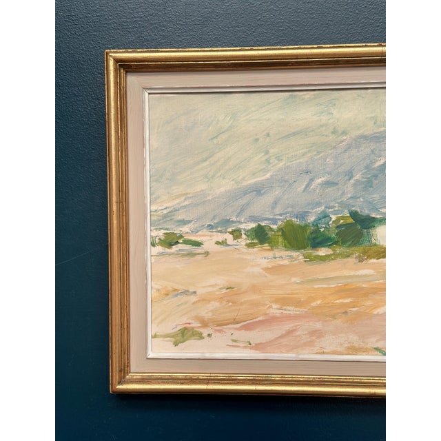 Original Vintage Swedish Oil on Canvas – “Coastal Landscape” by Ib Tollberg – Signed – Framed – 54 × 43 cm (21.3" × 16.9")...