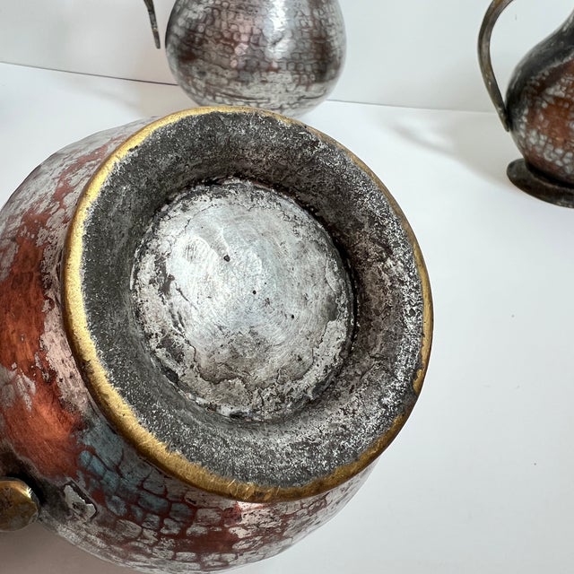 Hand Hammered Tinned Copper Water Jugs – Set of 6 For Sale - Image 14 of 14
