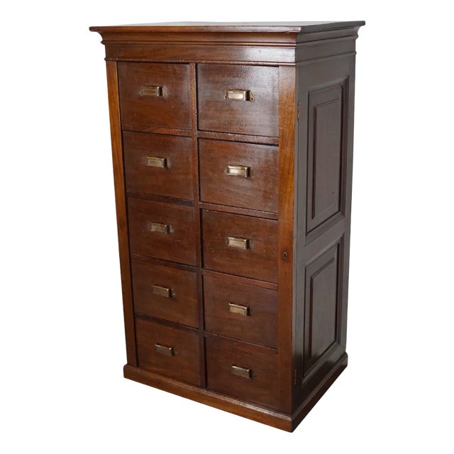 Dutch Mahogany Bank of Drawers, 1930s For Sale