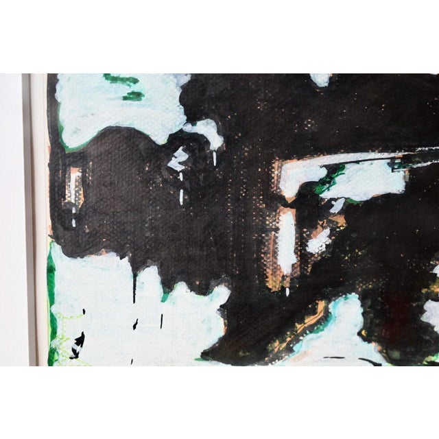 Abstract Composition, Mixed Media Painting, 1990s For Sale - Image 4 of 9