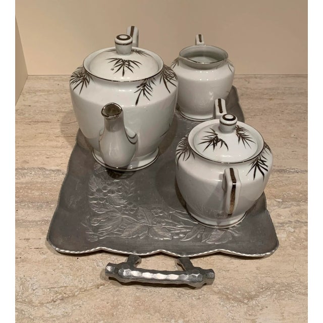 Mid 20th Century Vintage Mid-Century Asian Porcelain Tea Set - 4 Pieces For Sale - Image 5 of 13