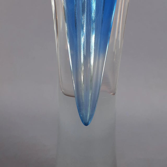 Sculptural Sommerso Murano Glass Vase by Archimede Seguso for Flavio Poli, 1960s For Sale - Image 9 of 11