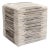 Pasargad Home Cowhide & Sari Silk Square Pouf For Sale
