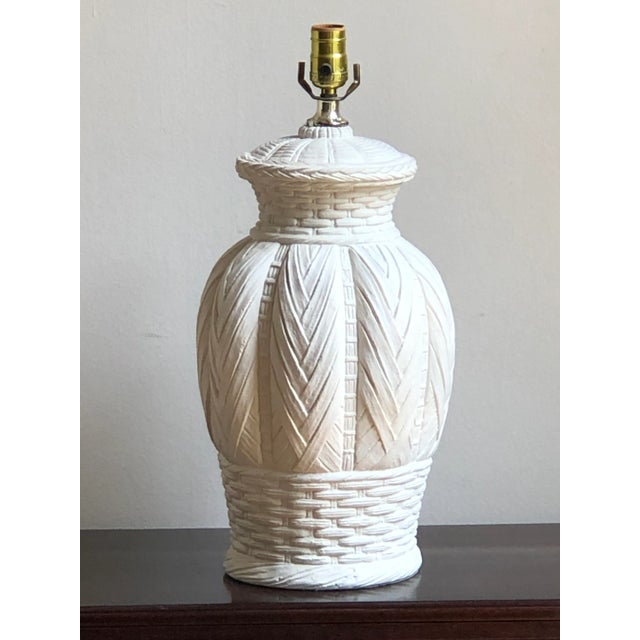 Vintage Palm Beach Regency Style Plaster Table Lamp For Sale - Image 13 of 13