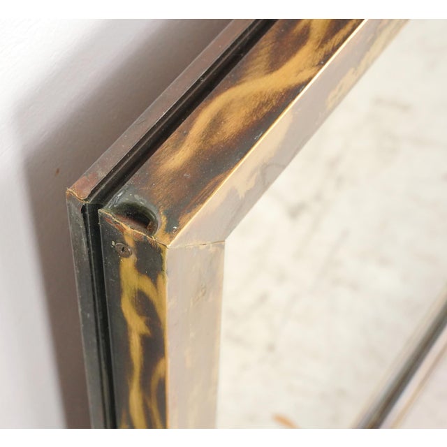 2020s Handcrafted Copper Bevel Art Wall Mirror For Sale - Image 5 of 7