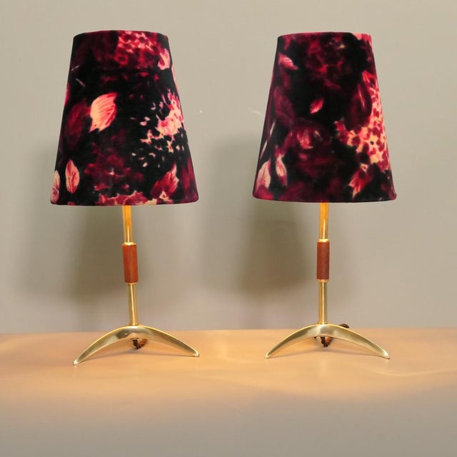 Mid-Century Modern Italian Table Lamps attributed to Rupert Nikoll, 1950s, Set of 2 For Sale - Image 3 of 10