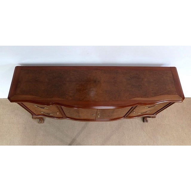 Chippendale Style Walnut Sideboard, 1930s For Sale - Image 3 of 18