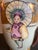 1920s Antique Vintage Limoges Porcelain 2 Handled Vase Chinese Child With Her Umbrella Circa 1920 For Sale - Image 5 of 11