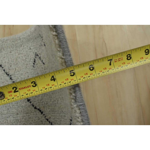 Moroccan Rug 8’3” X 10’2” Gray Wool Contemporary Hand-Knotted Carpet For Sale - Image 12 of 14