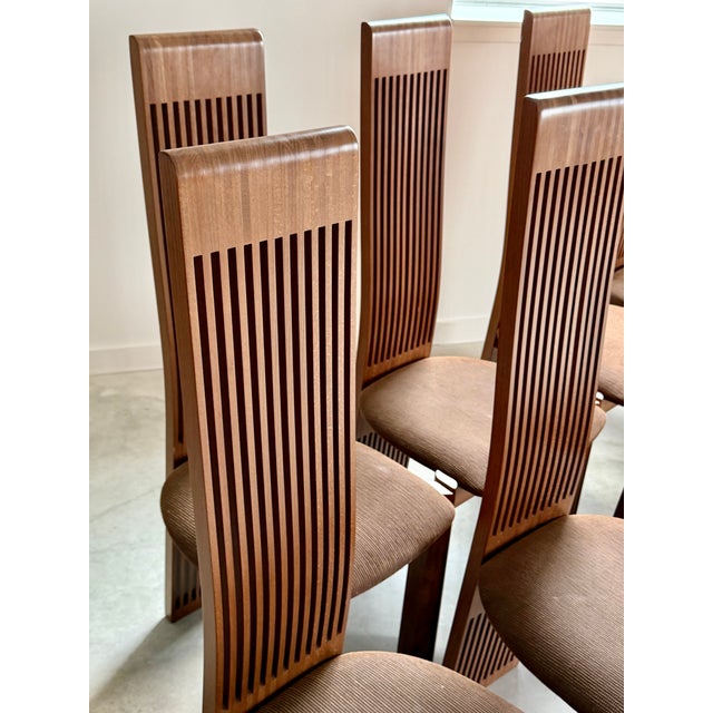 Pietro Costantini for Ello Postmodern High Back Dining Chairs, Set of 8 (Italy) For Sale - Image 9 of 17