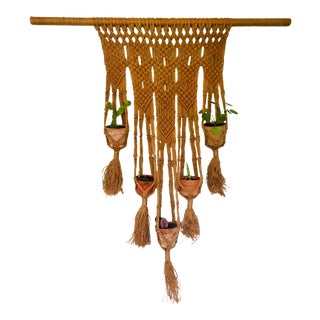 1960’s Vintage Macrame Wall Hanging For Sale
