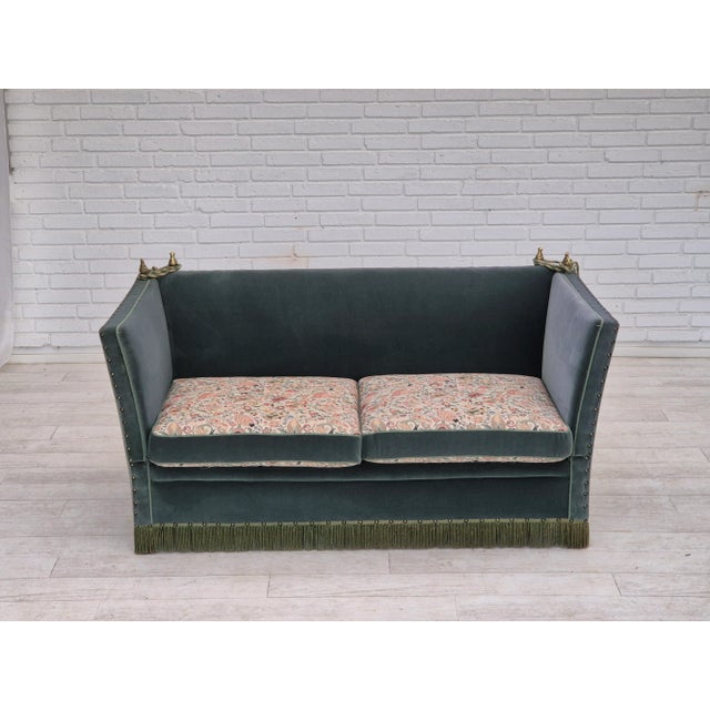 1970s, Danish Drop Arm "Spanish" Sofa, Original Condition, Furniture