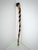Vintage Hand-Carved Snake Walking Cane in Wood With Black Spiral Folk Art Design For Sale - Image 12 of 12