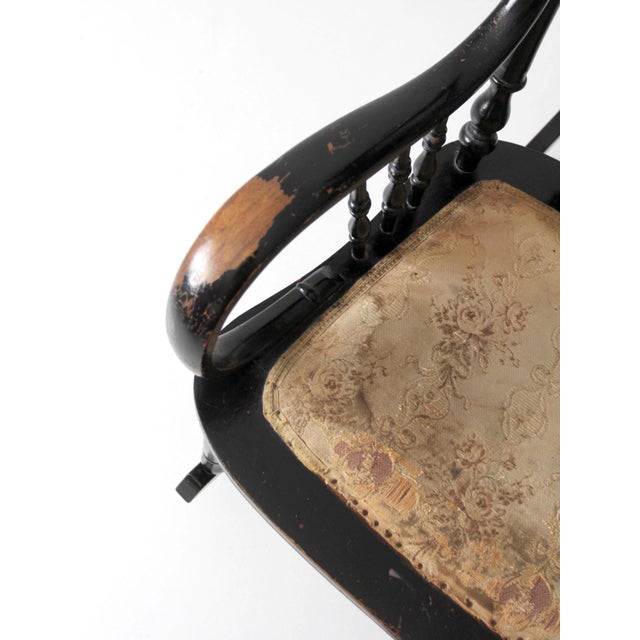 Wood Antique Art Nouveau Rocking Chair For Sale - Image 7 of 18