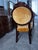 Victorian Vintage Victorian Style Dark Wood Frame Velvet Tufted Accent Chair For Sale - Image 3 of 6