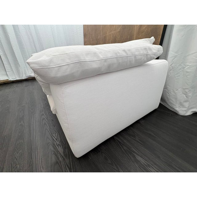 Rh Cloud 9' Luxe Sofa — 2-Cushion | Perennials Performance Textured Linen Weave | White For Sale - Image 9 of 18