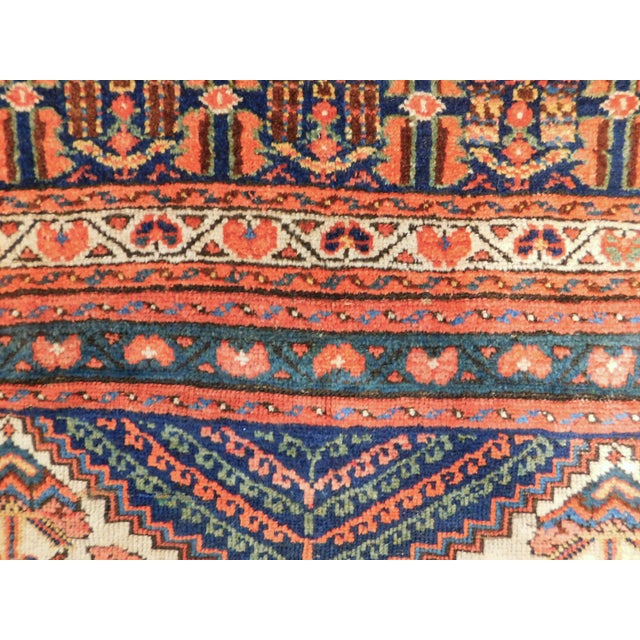 Vintage Hand Knotted Wool Pile and Foundation Persian Rug. 3'3"x 3'11" For Sale - Image 9 of 12