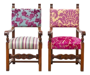 Renaissance Style Chairs, 1950s, Set of 2