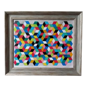 Impossible Blocks. Contemporary Abstract Oil Painting by Christopher Barrow