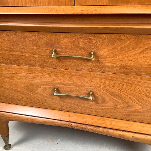 Mid 20th Century Highboy Dresser With Sculptural Front For Sale In Philadelphia - Image 6 of 12