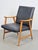 Black Vintage Beech Armchair from De Ster Gelderland, 1960s For Sale - Image 8 of 11