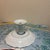 Ceramic Vintage French Style Turquoise Porcelain Pedestal Dish With Floral Medallion and Gilt Rim For Sale - Image 7 of 7
