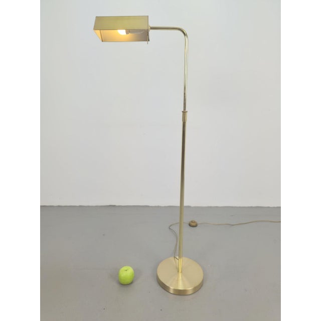 Brass Reading Floor Lamp from Sölken Leuchten, 1980s, in Very Good conditions. Designed 1980 to 1989 This piece has an...