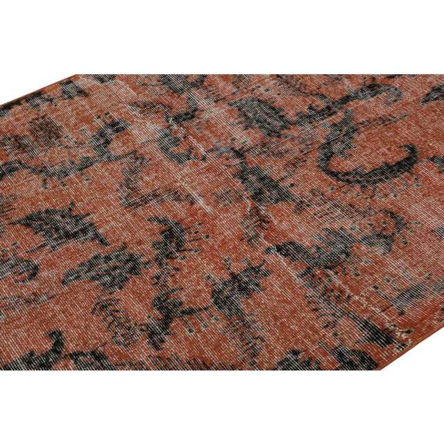 1960s Vintage Zeki Müren Art Deco Rug With All-Over Abstract Patterns From Rug & Kilim For Sale In New York - Image 6 of 7